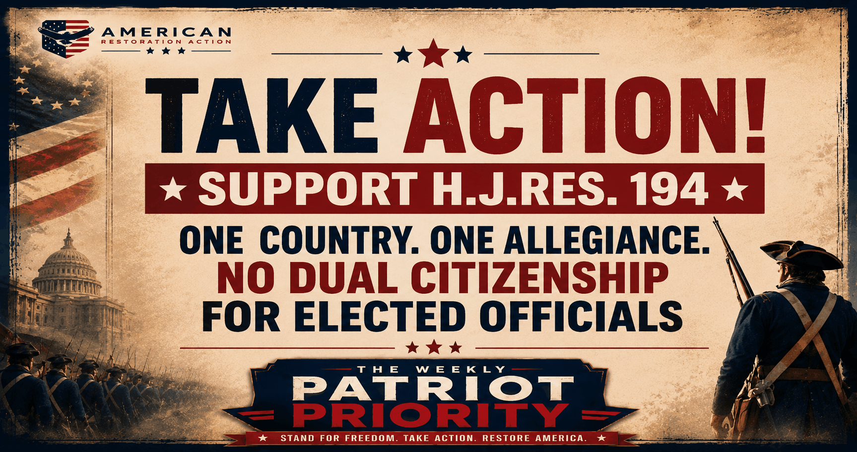 Support one country and one allegiance
